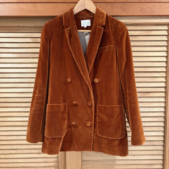 Sezane Michele Jacket Marron - Size 34 - Picture 1 of 7